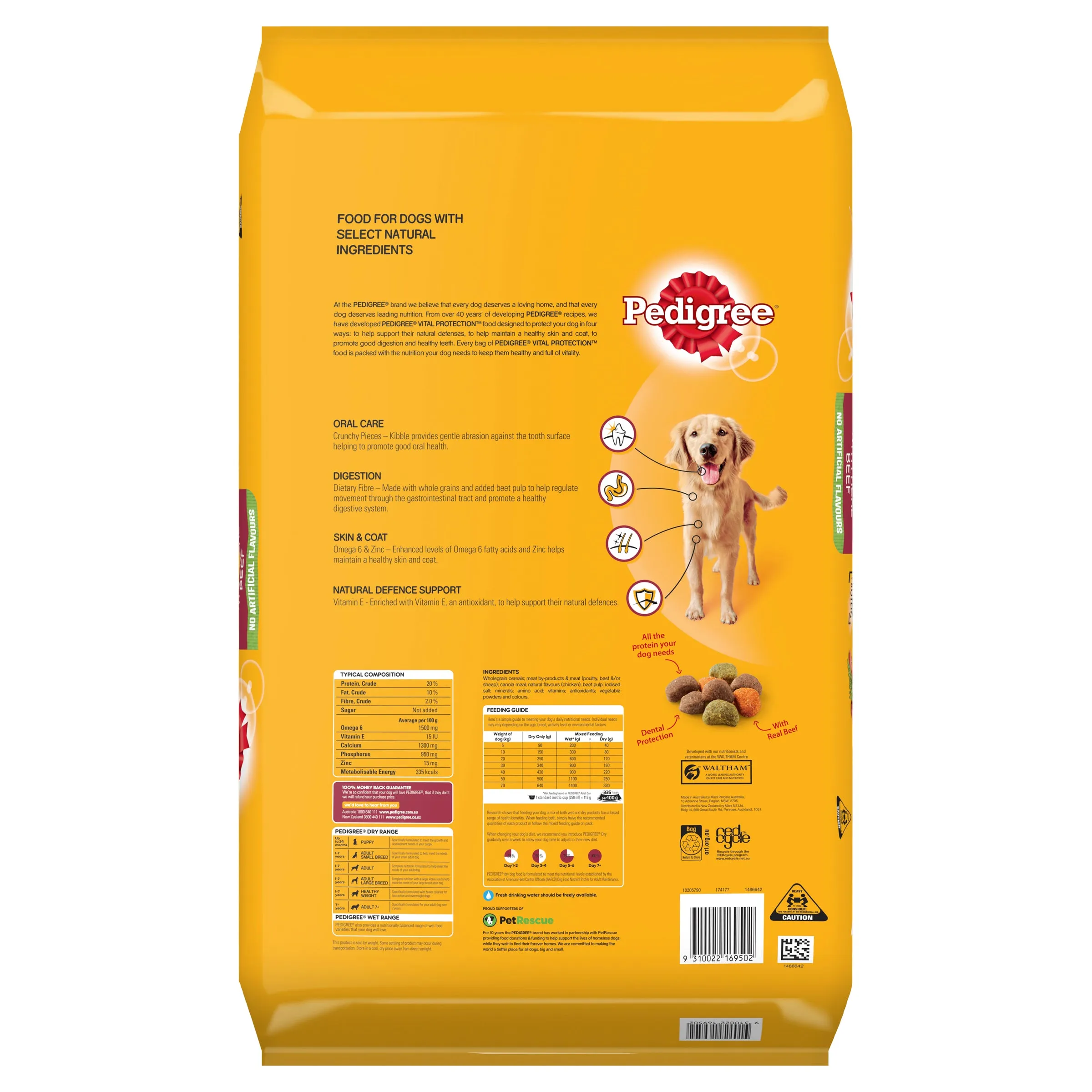 Pedigree - Real Beef Dog Dry Food (20kg)