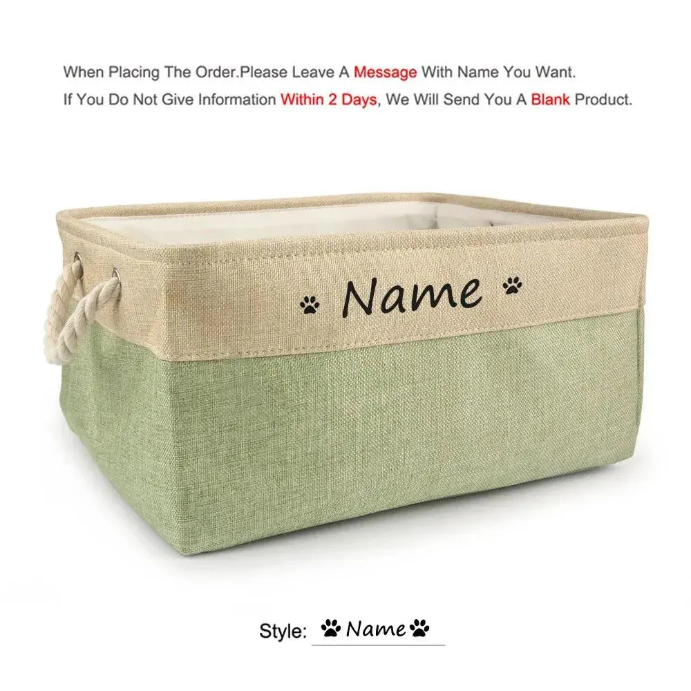 Personalized Pet Toy Basket