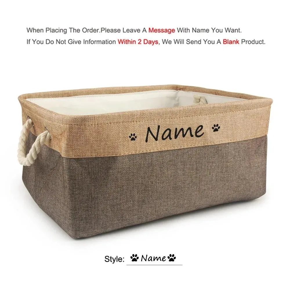 Personalized Pet Toy Basket