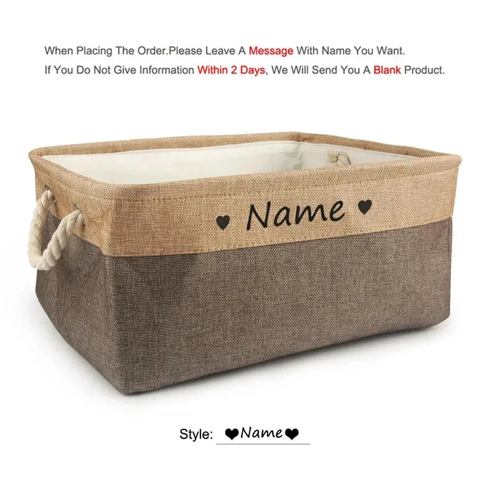 Personalized Pet Toy Basket