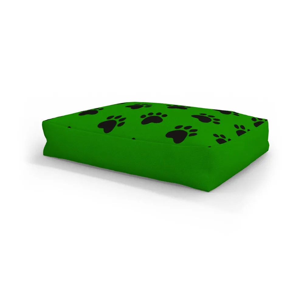 Pet Bed - Paws Green