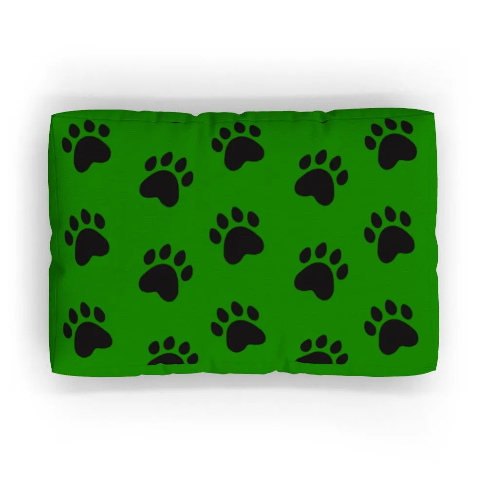 Pet Bed - Paws Green