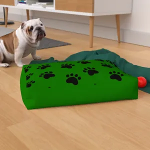 Pet Bed - Paws Green