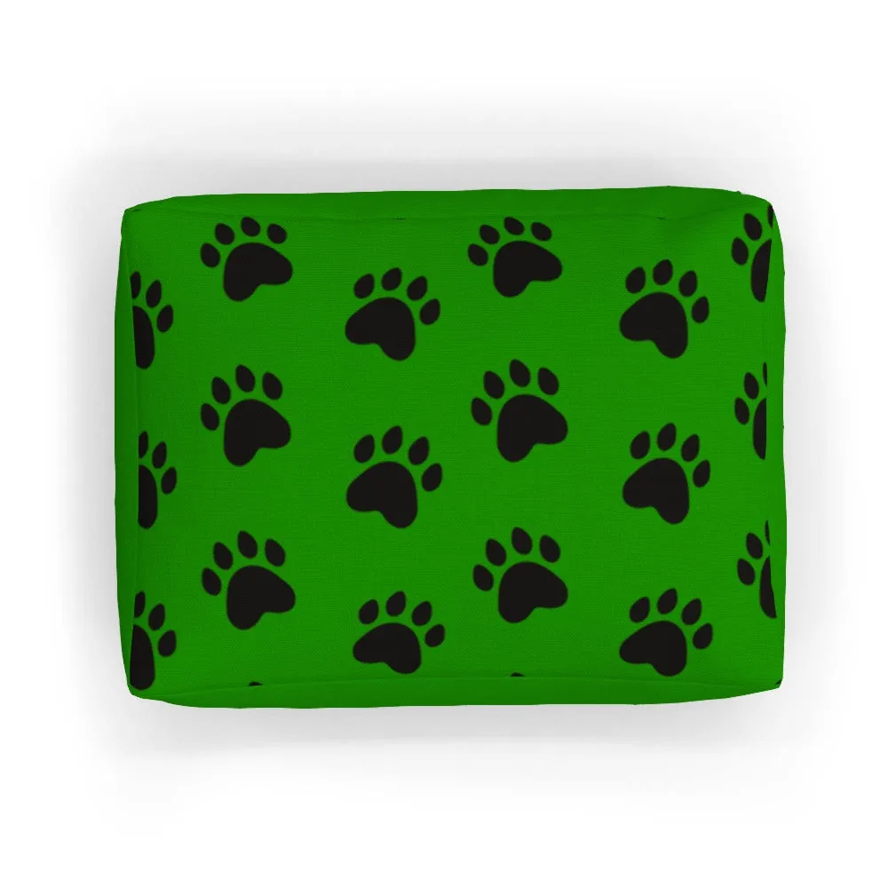 Pet Bed - Paws Green
