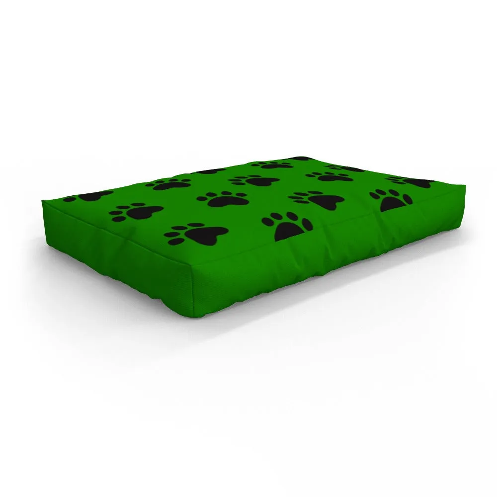 Pet Bed - Paws Green