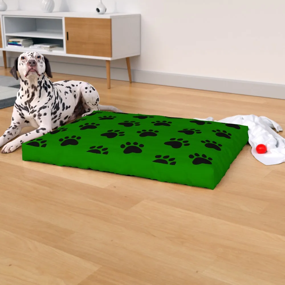 Pet Bed - Paws Green