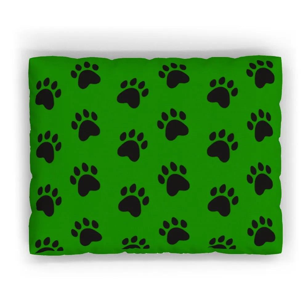 Pet Bed - Paws Green