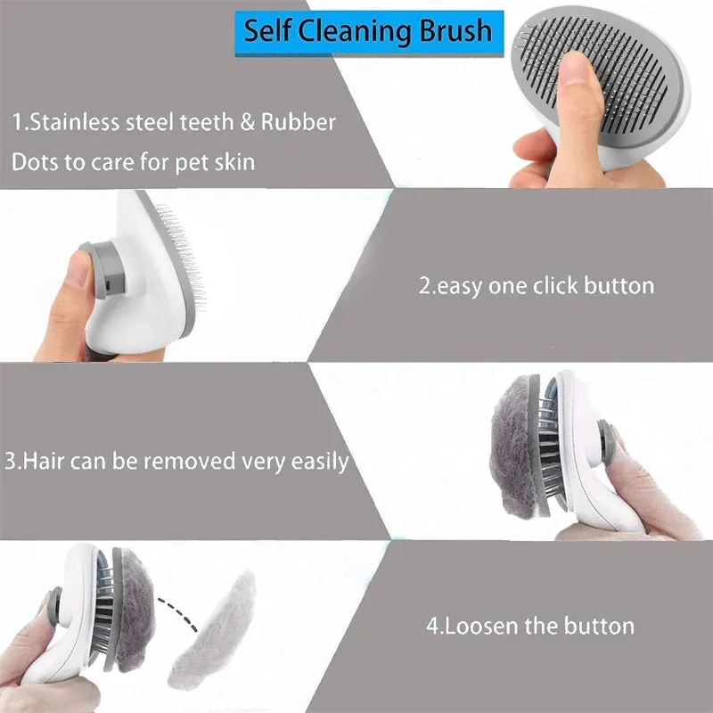 Pet Grooming Stainless Steel Hair Brush Comb