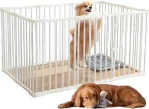 Pet Playpen Outdoor/Indoor, 28 inch Height Portable Dog Pen Dog Fence Exercise Pen with Doors for Dogs, Rabbits Kennel Crate Fence Tent Pet Puppy Playpen for Camping, RV,Yard(52*39*28 inch/10 Panels)
