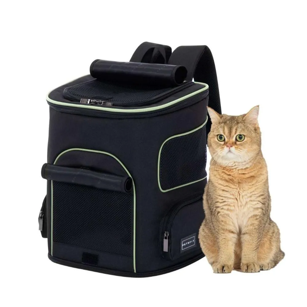 PETSFIT Pet Carrier Backpack with Upgraded Waist Protection Fully Ventilated Collapsible
