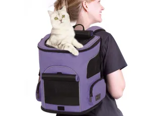 PETSFIT Pet Carrier Backpack with Upgraded Waist Protection Fully Ventilated Collapsible