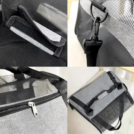 Portable Cat & Dog Carrier Bag - Breathable Mesh Travel Handbag for Pets