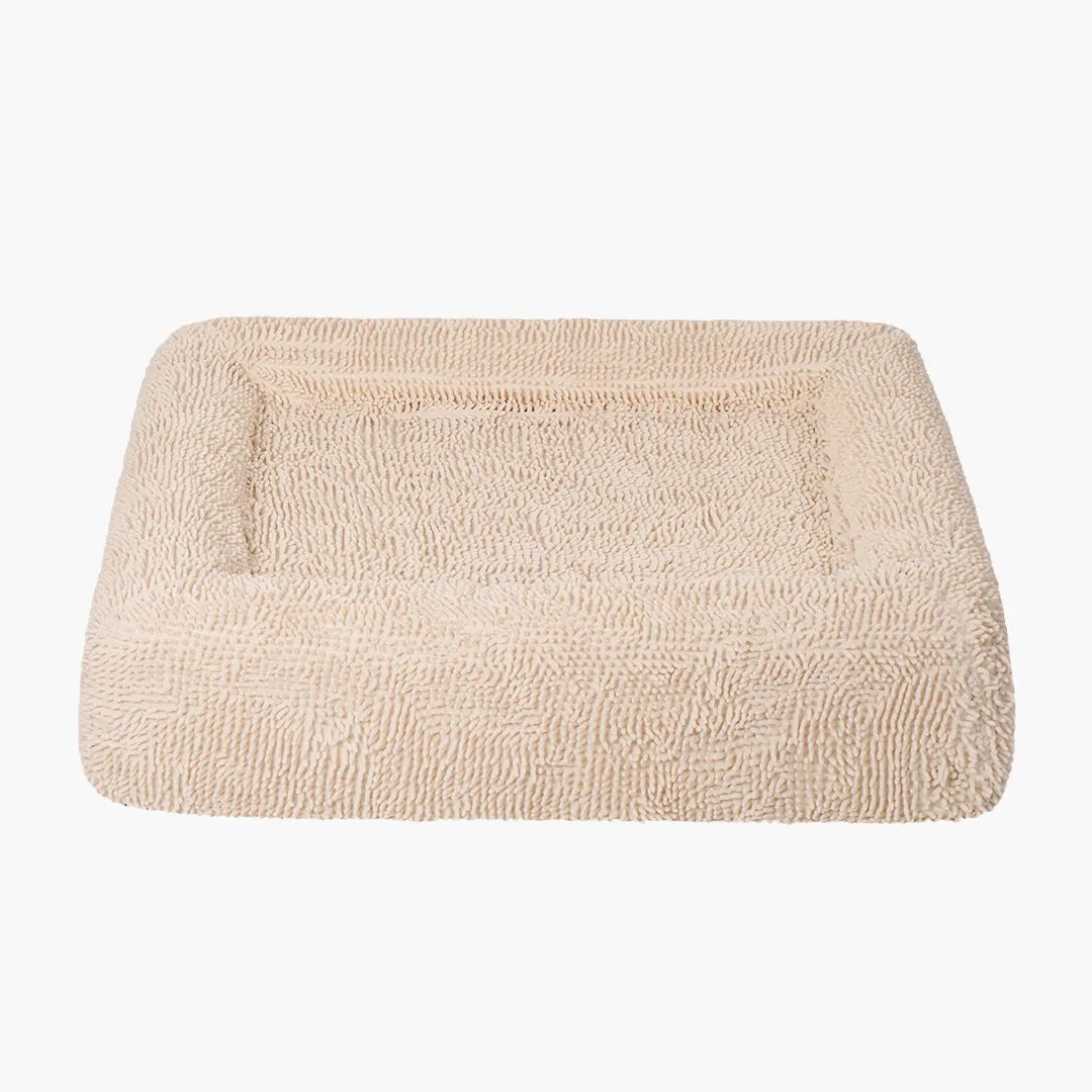 Premium Orthopedic Memory Foam Dog Bed - Cream (Small)