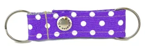 Purple/White Polka Dot Snappy Keychain - 507