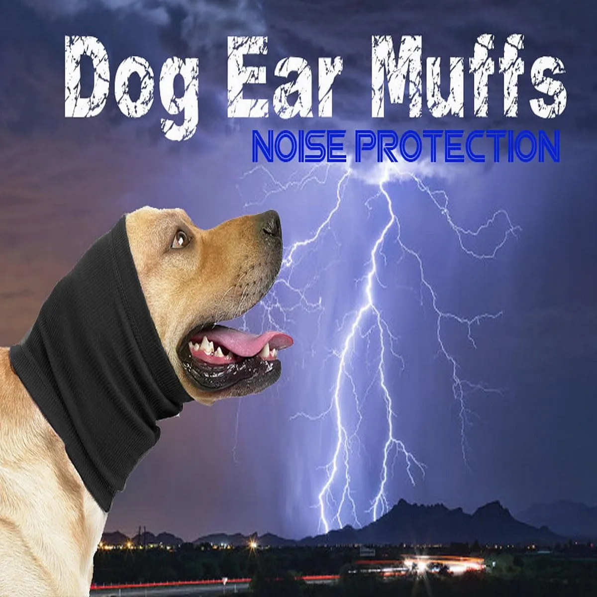 Quiet Ears for Dogs Hats Hoodies Dog's Ear Muffs Headband Noise Ear Protection for Dogs,Black M