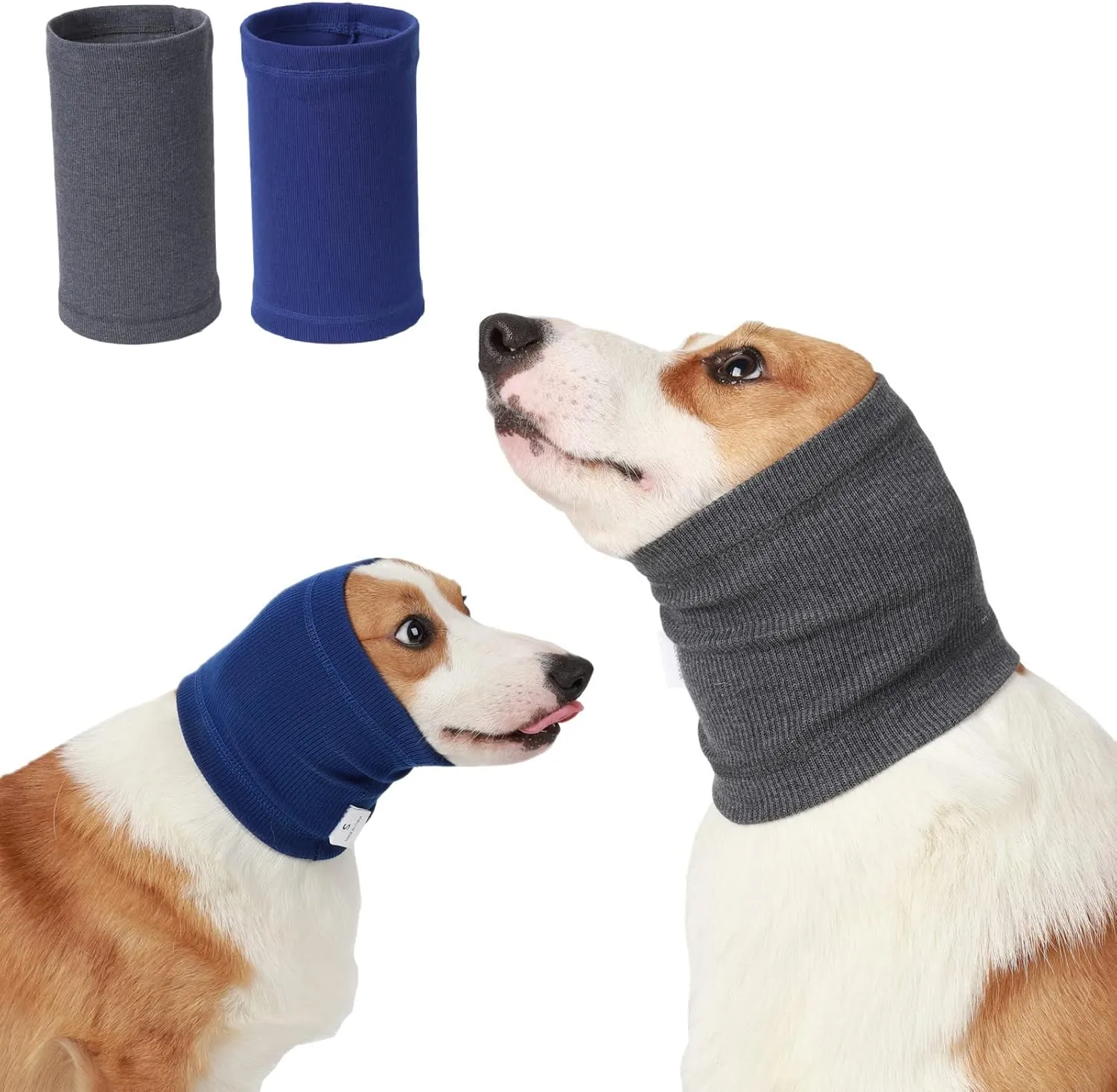 Quiet Ears for Dogs Hats Hoodies Dog's Ear Muffs Headband Noise Ear Protection for Dogs,Grey/Blue M