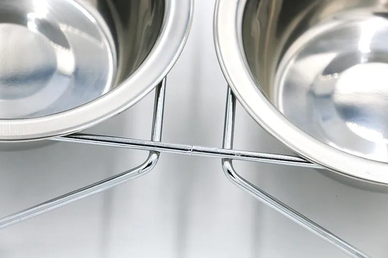 Raised  Stainless Steel Dog Bowls - Anti-skid Pet Bowls