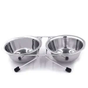 Raised  Stainless Steel Dog Bowls - Anti-skid Pet Bowls