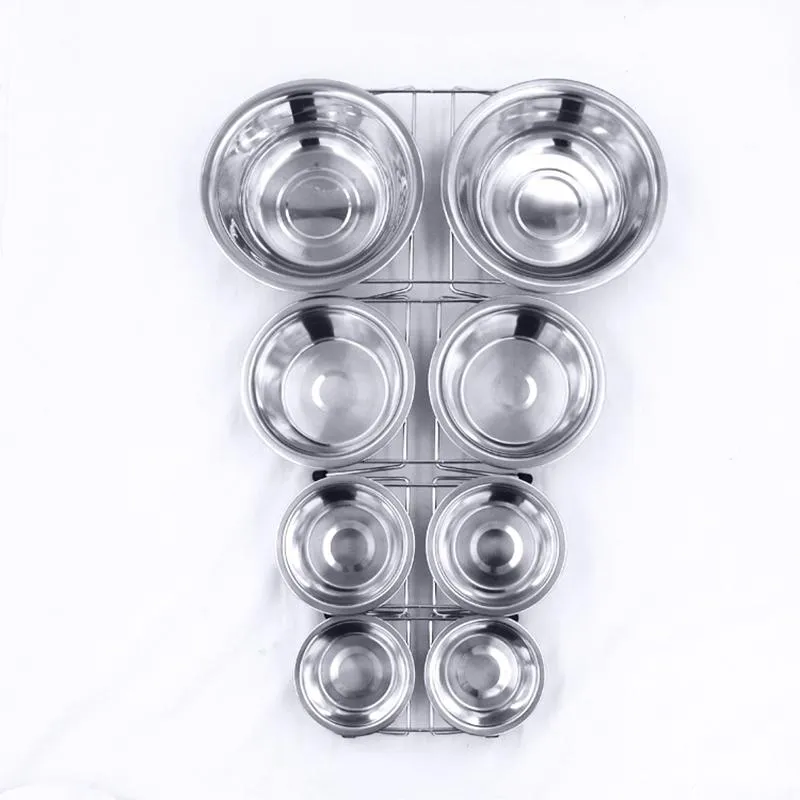 Raised  Stainless Steel Dog Bowls - Anti-skid Pet Bowls