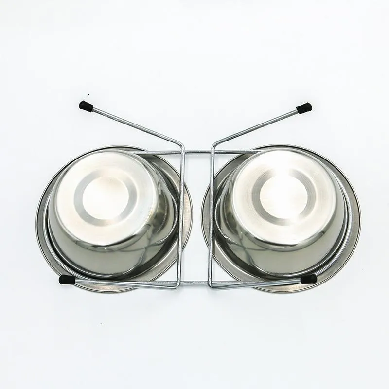Raised  Stainless Steel Dog Bowls - Anti-skid Pet Bowls