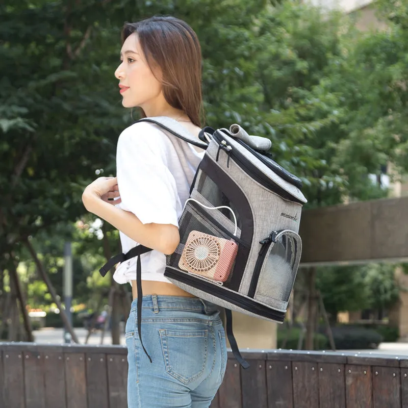 Safety Strap Ventilated Design Cat Carrier Backpack