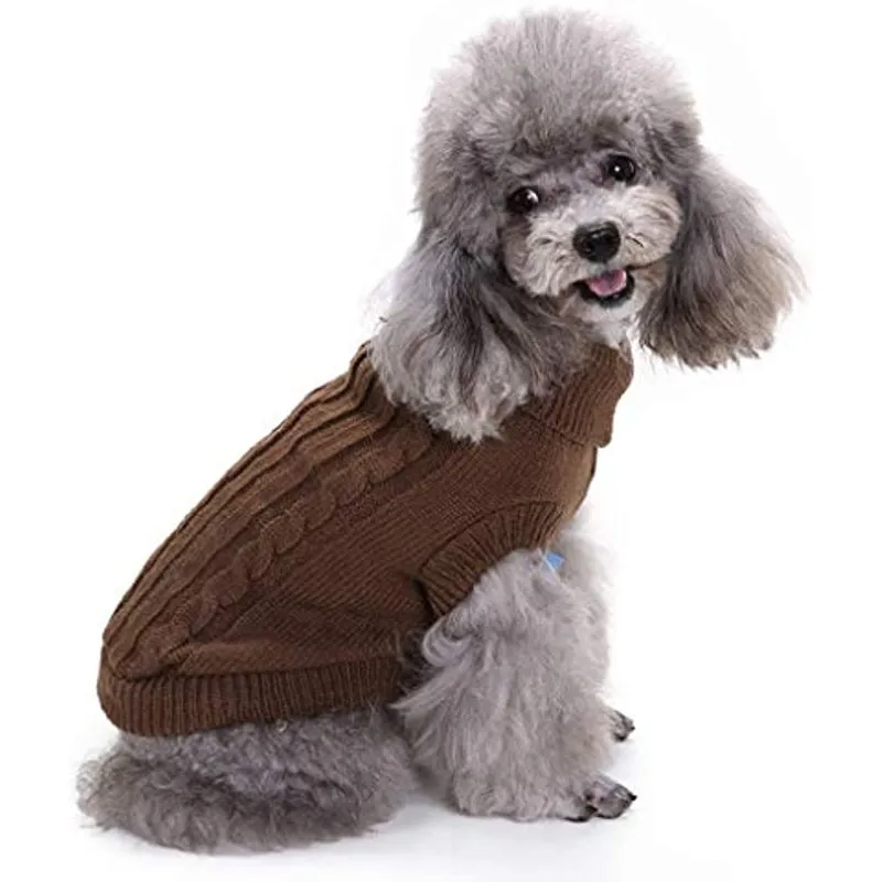 Small Dog Knitted Pet Sweater Warm Dog Sweatshirt Dog Winter Clothes