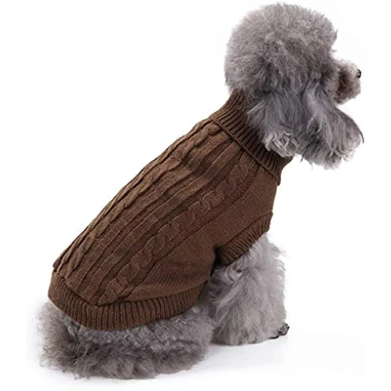 Small Dog Knitted Pet Sweater Warm Dog Sweatshirt Dog Winter Clothes