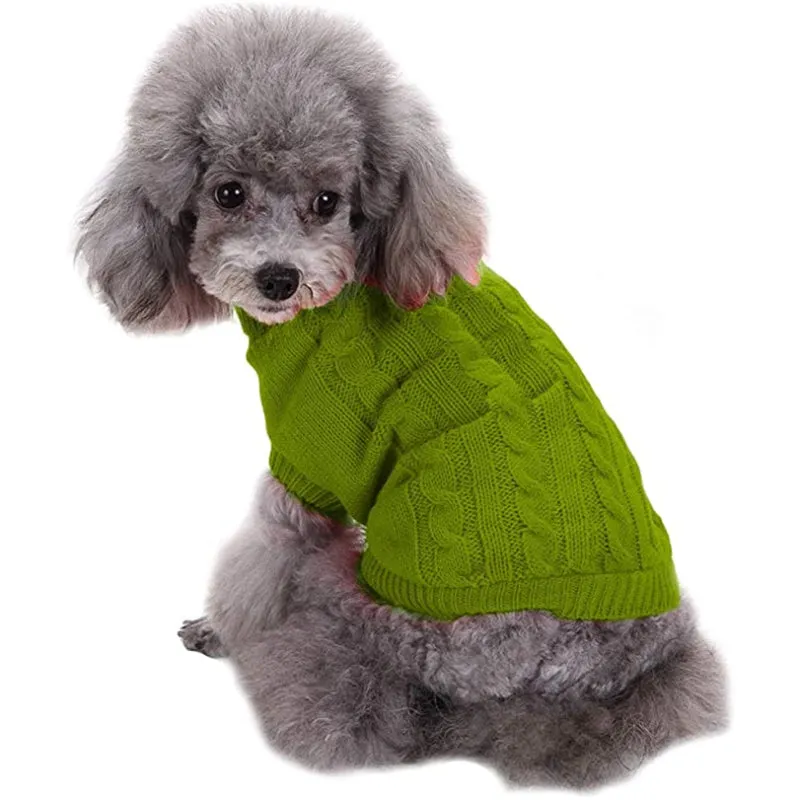 Small Dog Knitted Pet Sweater Warm Dog Sweatshirt Dog Winter Clothes