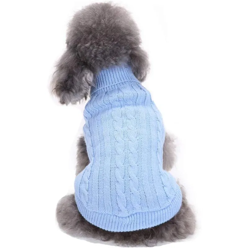 Small Dog Knitted Pet Sweater Warm Dog Sweatshirt Dog Winter Clothes
