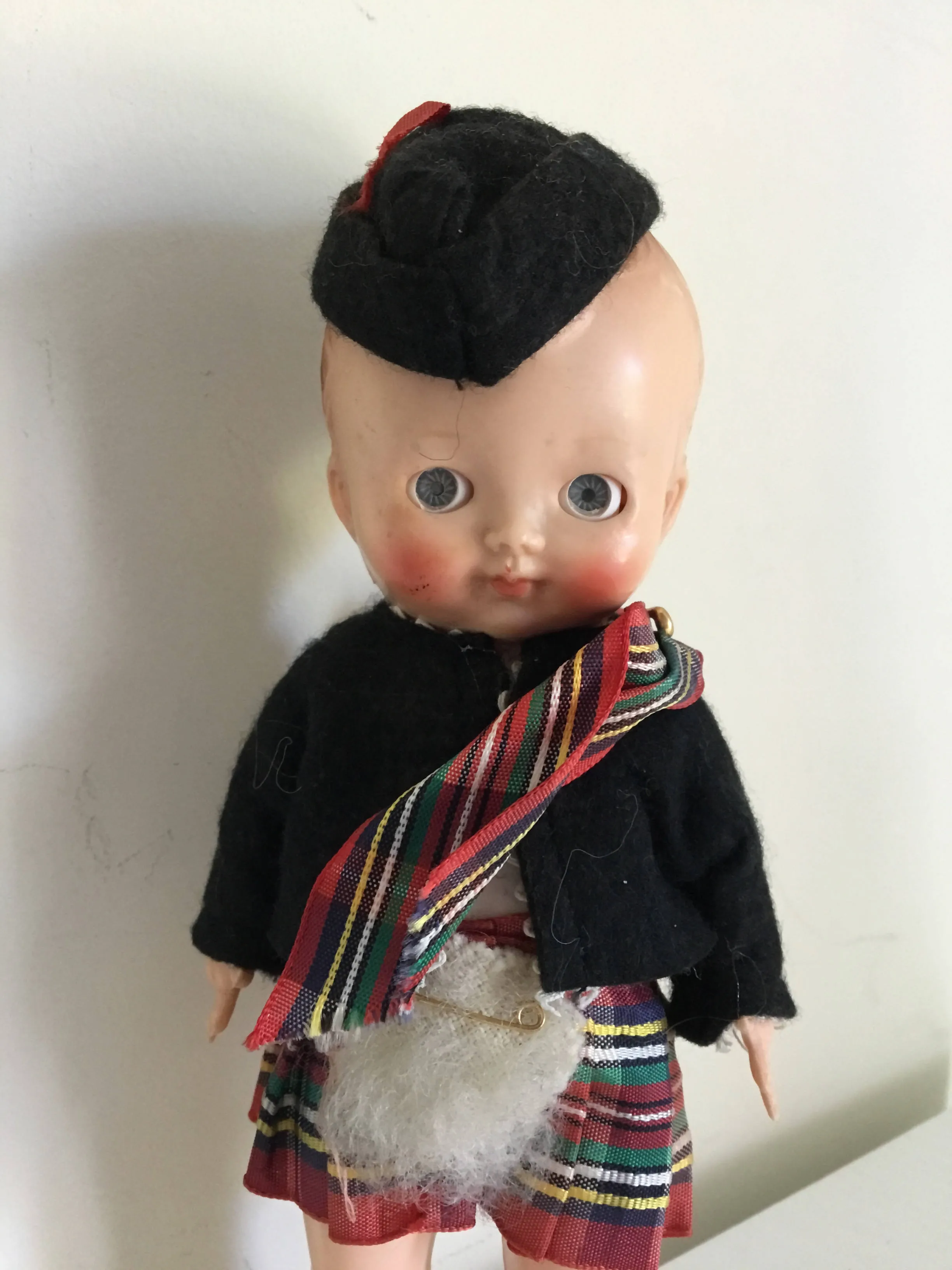 Vintage Pedigree Scottish Boy Doll 1950’s. 7”