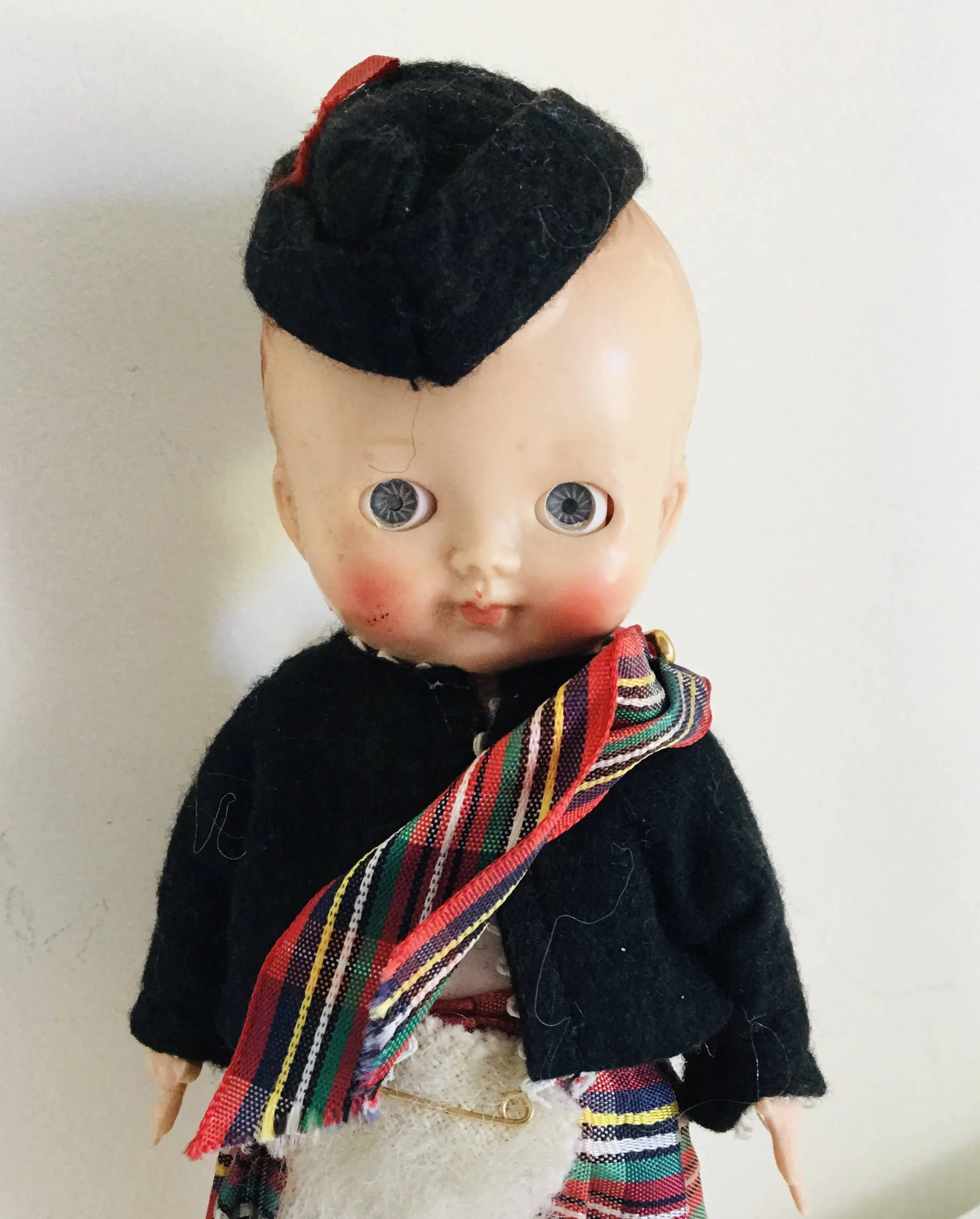 Vintage Pedigree Scottish Boy Doll 1950’s. 7”