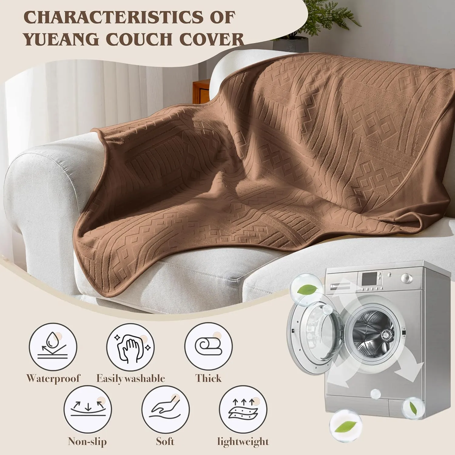 Waterproof Pet Blankets for Medium Dogs & Cats - Washable 2 - Sided Blanket for Couch, Bed, Car & Sofa Protection, Pattern and Velvet Reversible Throw,Ideal for Puppies30x40in/Brown
