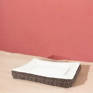 Winter Mattress Dog Bed with Fur on Seat and Luxurious jacquard on walls